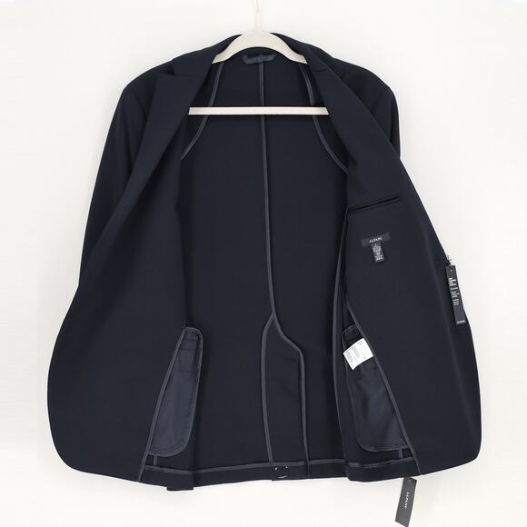 Alfani Men's Black Knit Stretch Rayon Casual Modern-Fit Suit Jacket Size S - Picture 2 of 3